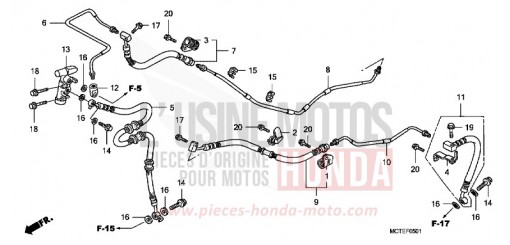 REAR BRAKE PIPE (FJS400D/FJS600D) FJS400D6 de 2006